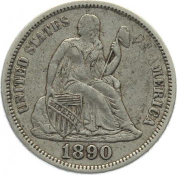 USA 1 Dime 1890 - Seated Liberty